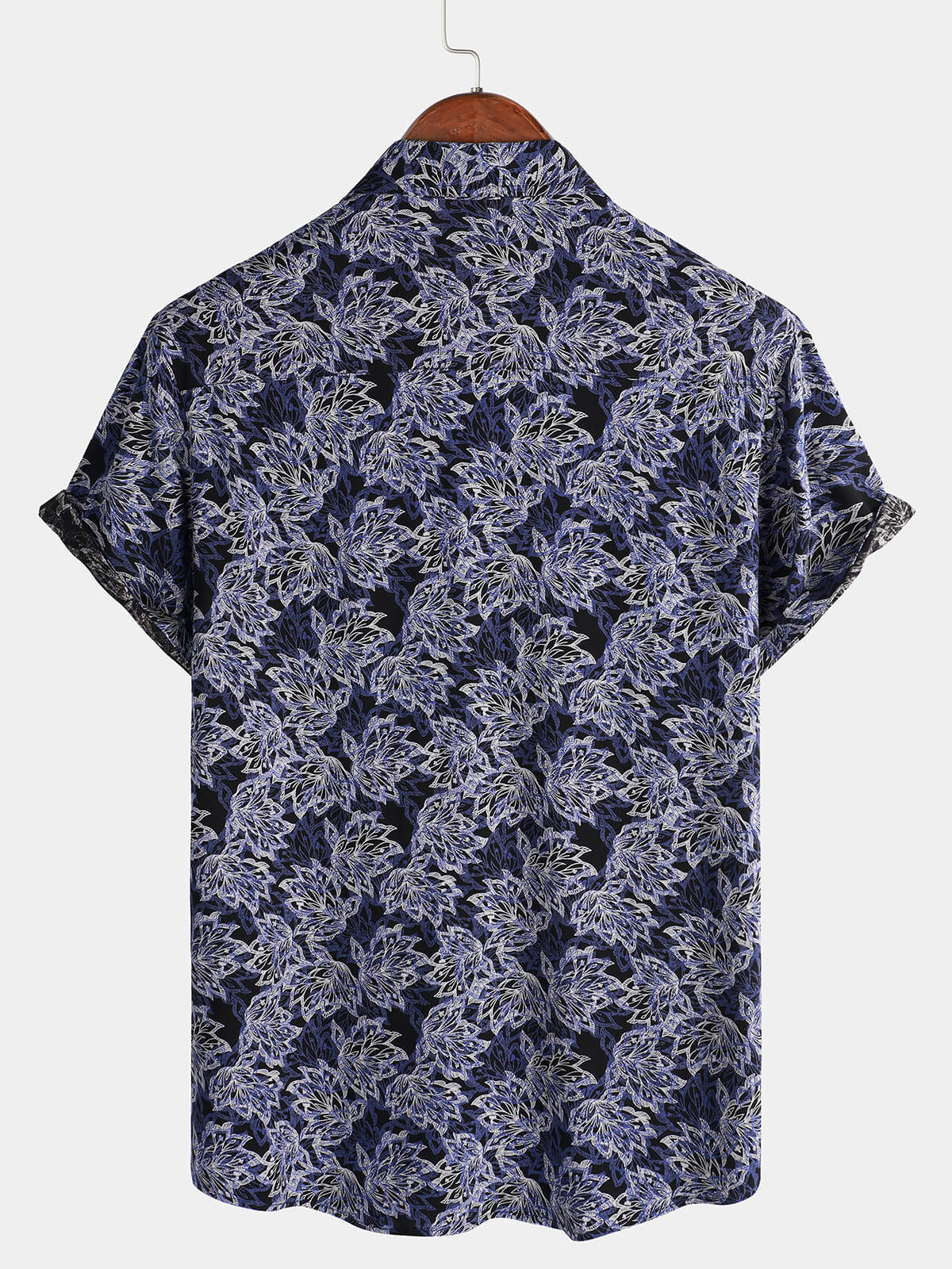 Camicia casual floreale da uomo a maniche corte