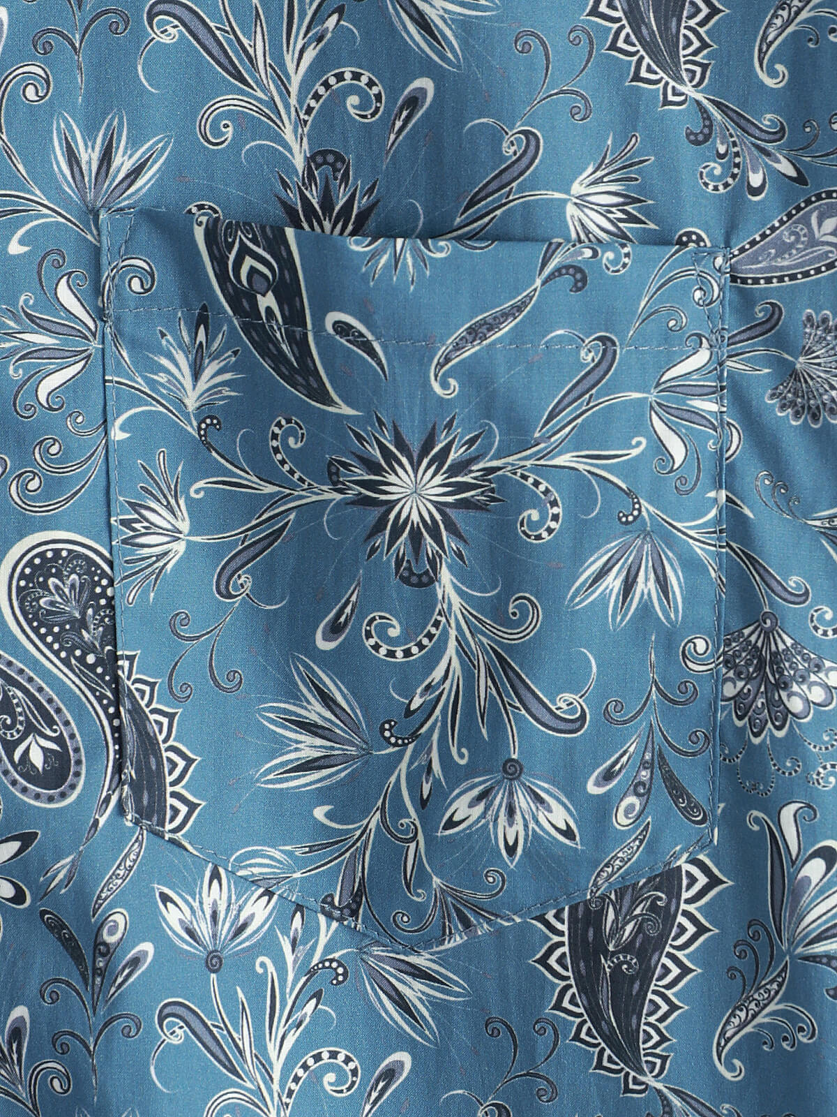 Herren Kurzärmliges Hawaii-Hemd mit Paisley-Blumenmuster