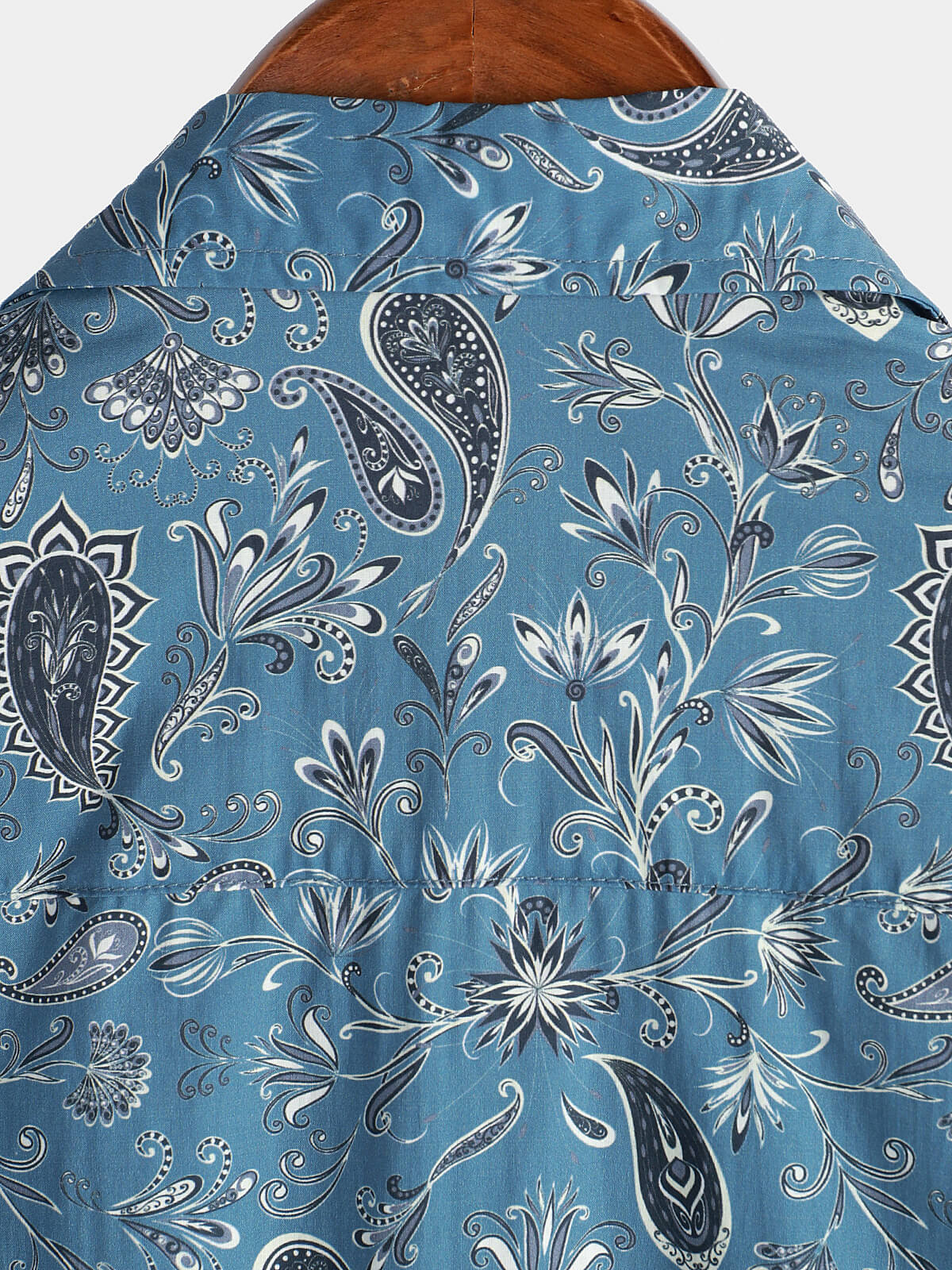 Herren Kurzärmliges Hawaii-Hemd mit Paisley-Blumenmuster