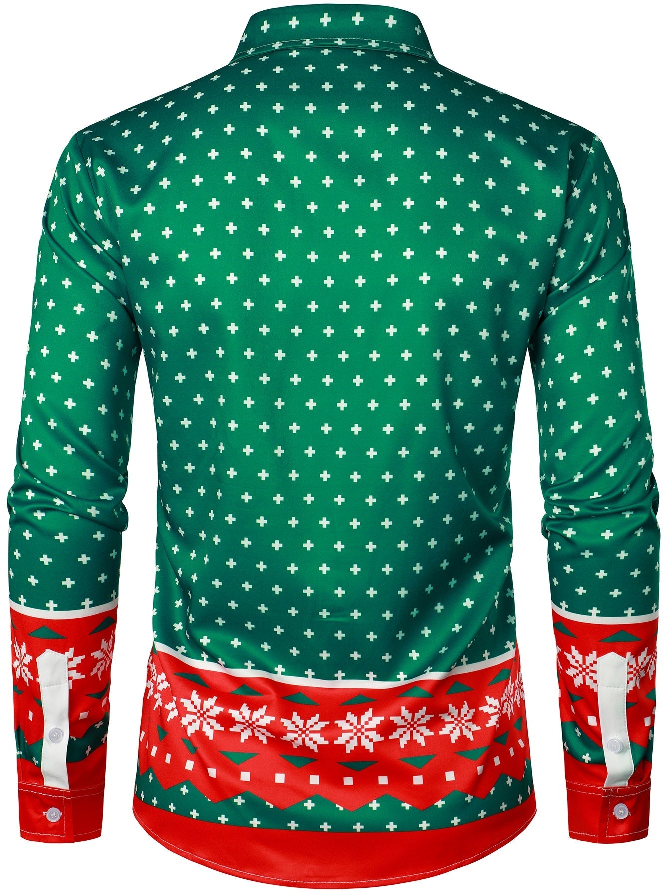 Herren Grün Weihnachtsmann Weihnachtshemd