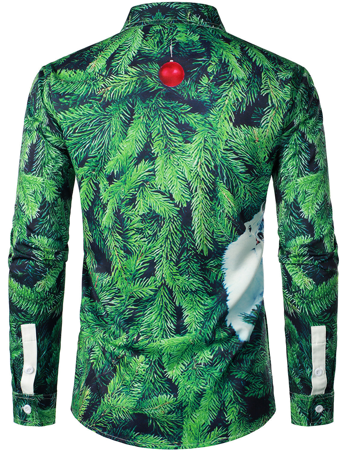 Herren Grün Weihnachtsbaum Weihnachtshemd