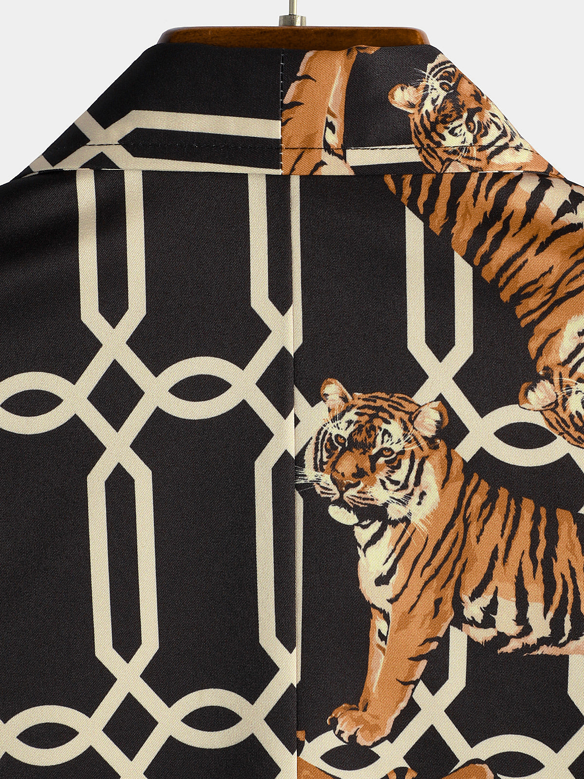 Herren Kurzarmhemd mit Tiger Print