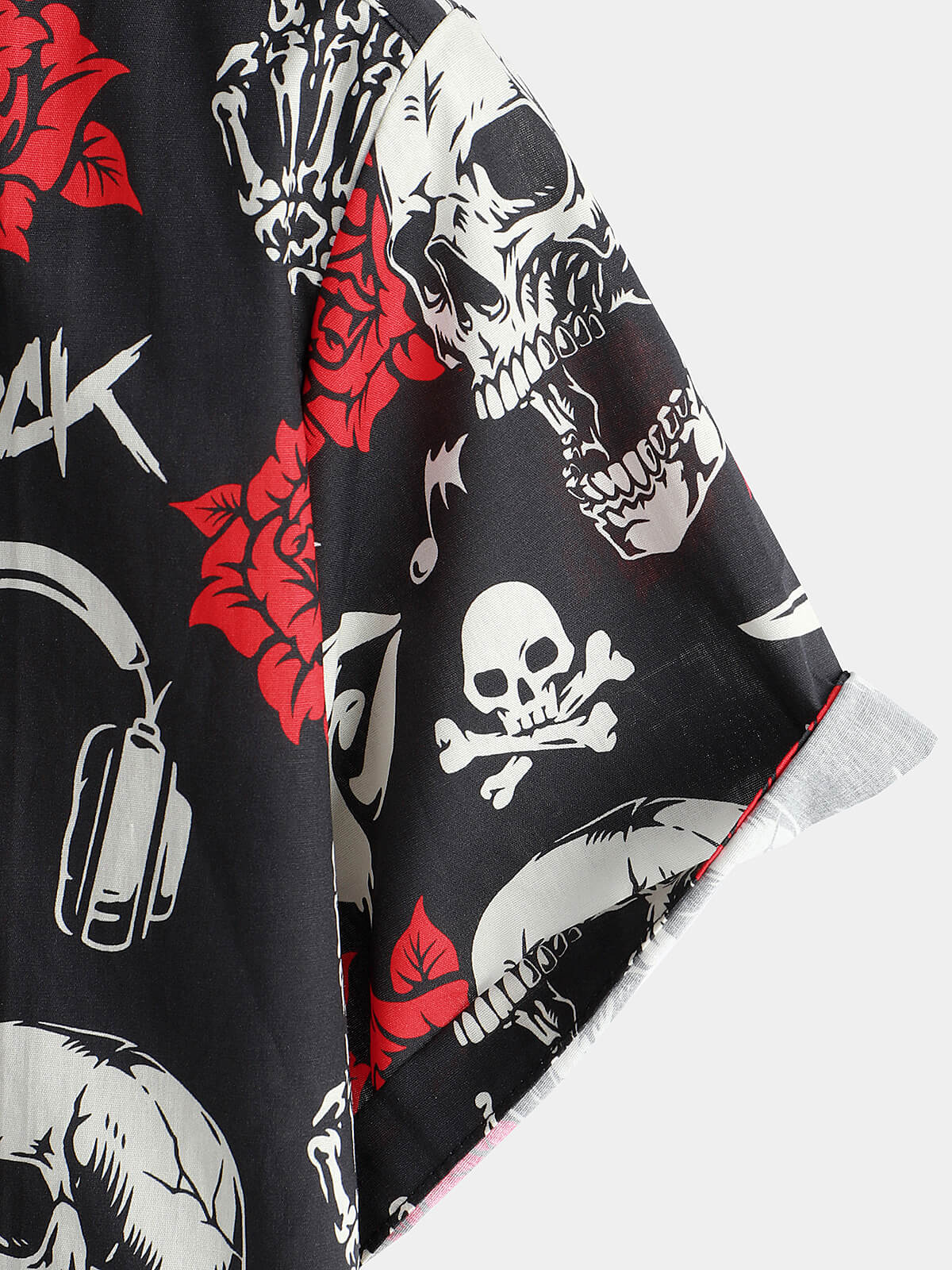 Herren Skull Punk Rocker Coole Rockmusik Hemd