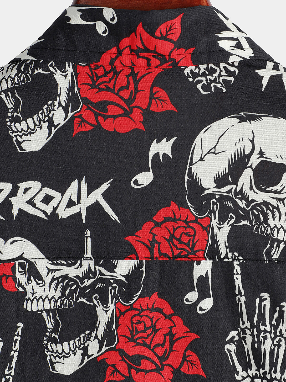 Herren Skull Punk Rocker Coole Rockmusik Hemd