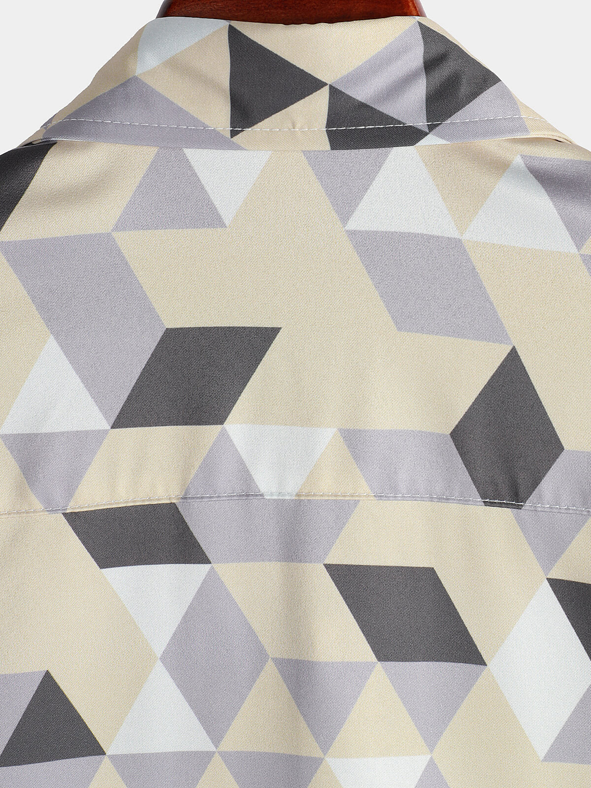 Herren Hemd mit geometrischem Print Khaki