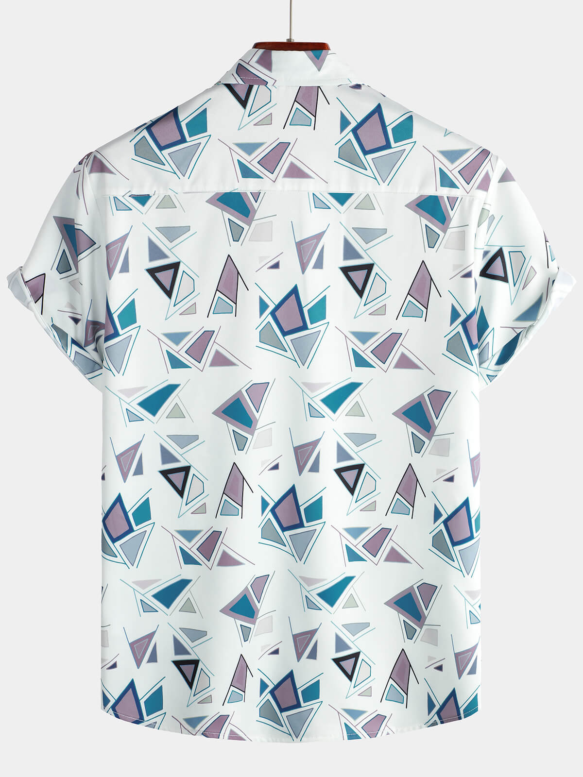 Herren Hemd mit geometrischem Print Weiß