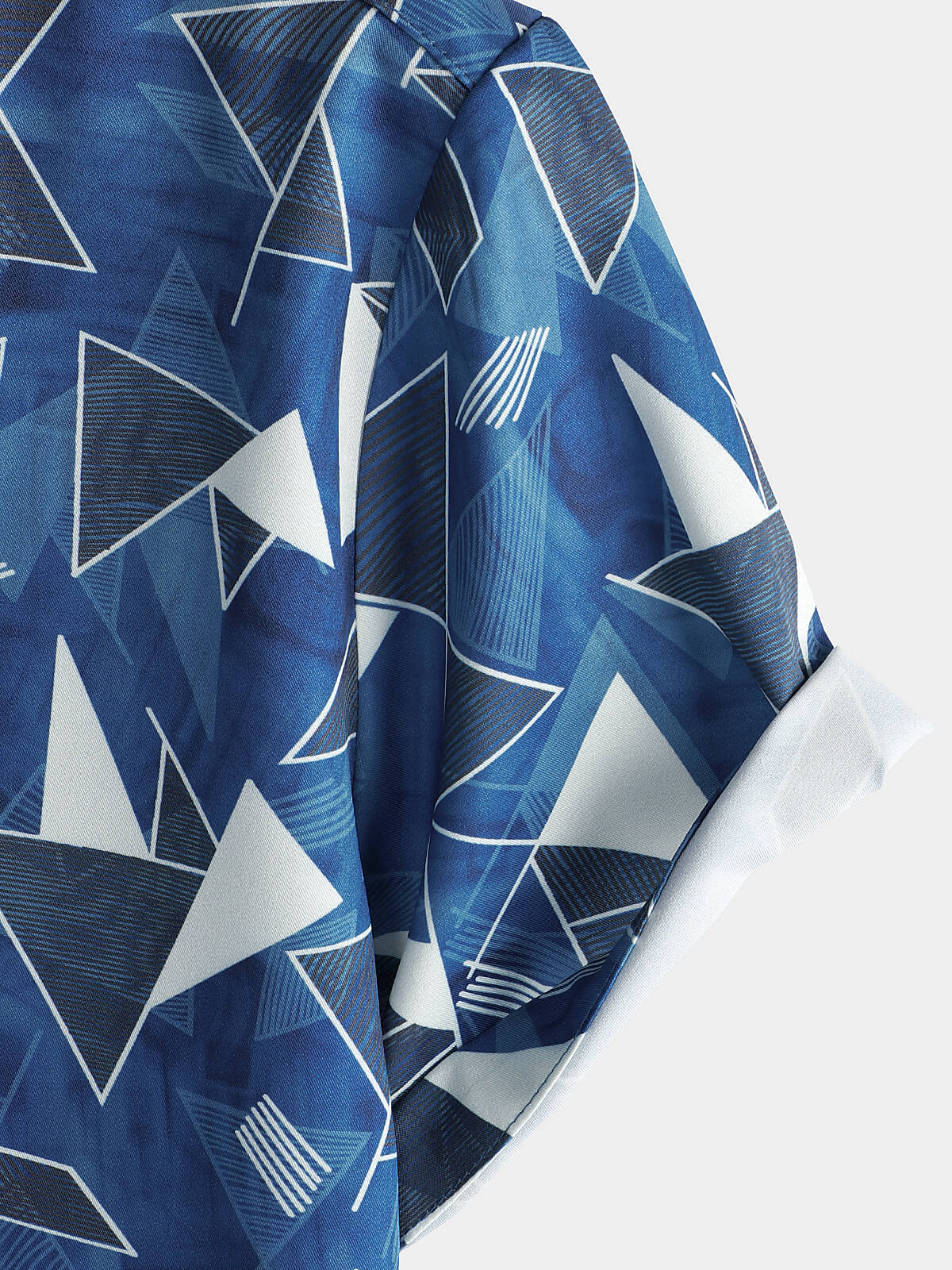 Herren Hemd mit geometrischem Print in blau