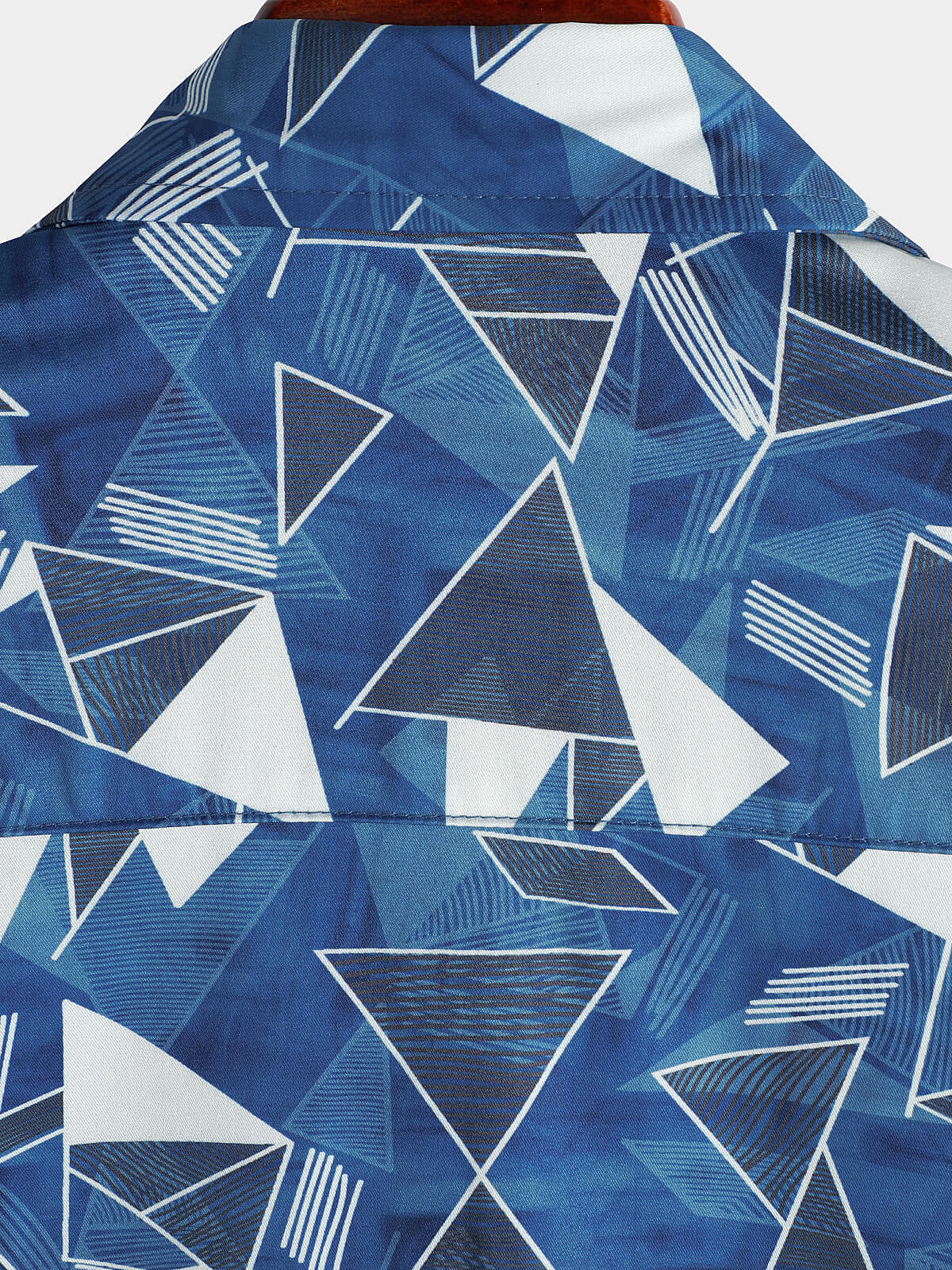 Herren Hemd mit geometrischem Print in blau