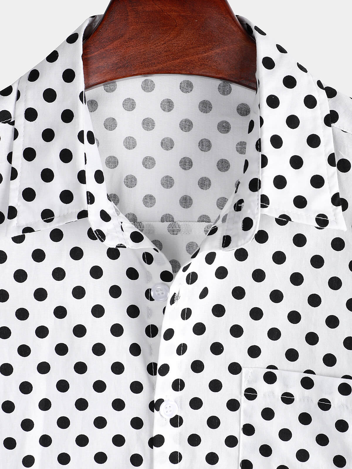 Maglia da uomo in cotone a maniche corte con pois