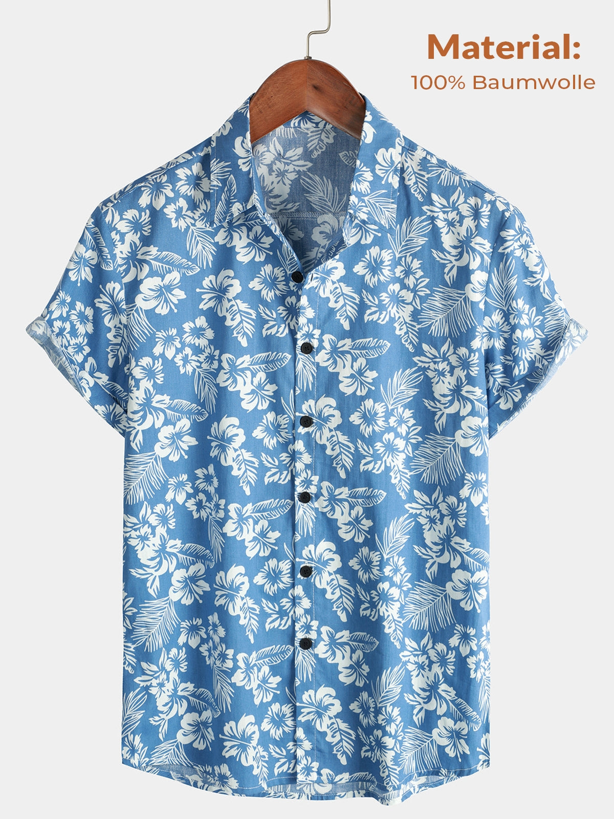 Kombiangebot 4 | Herren-Sommerhemd aus Baumwolle mit Hawaii-Muster