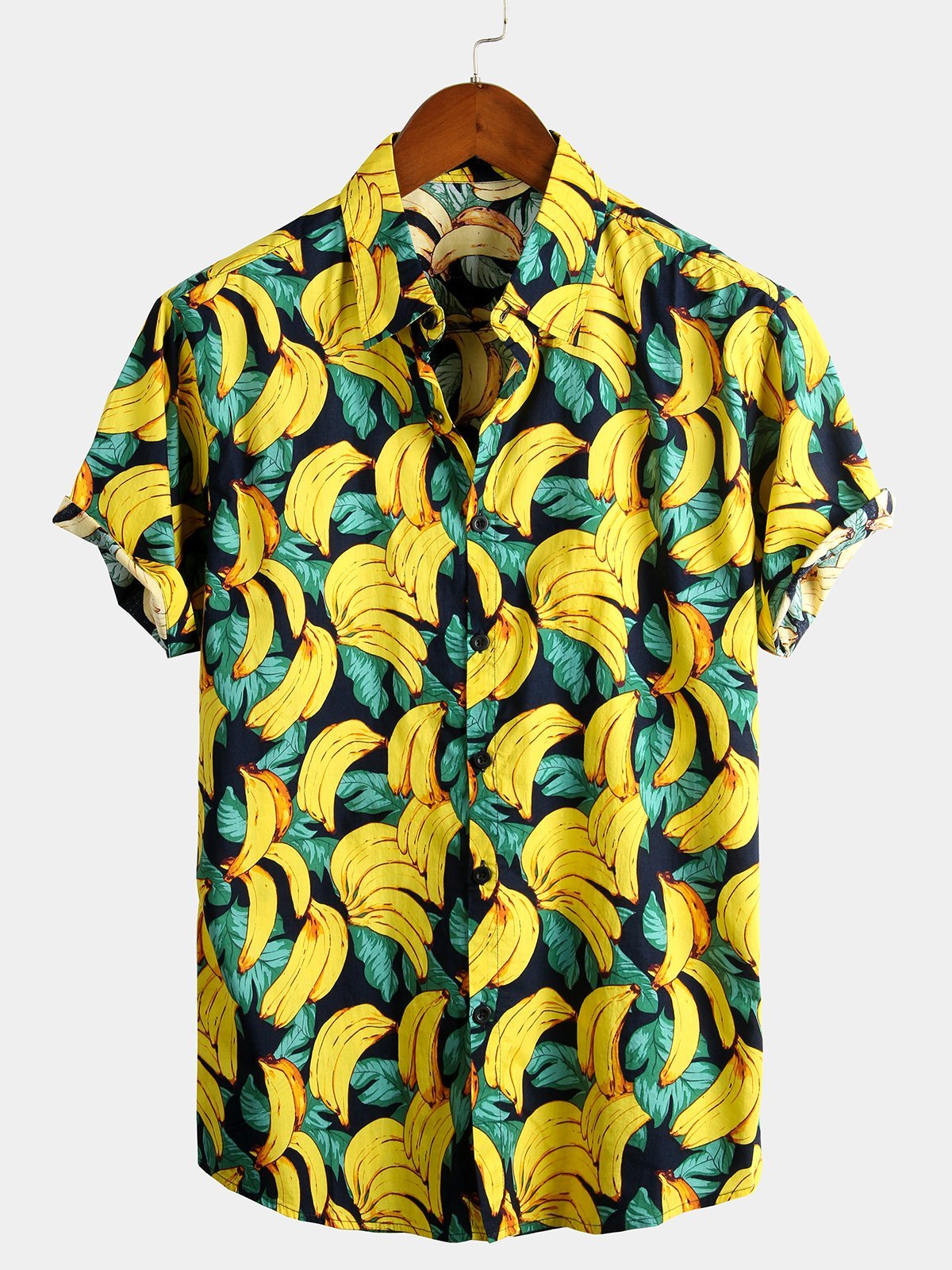 Herren Hawaii hemd mit Bananen Baumwoll