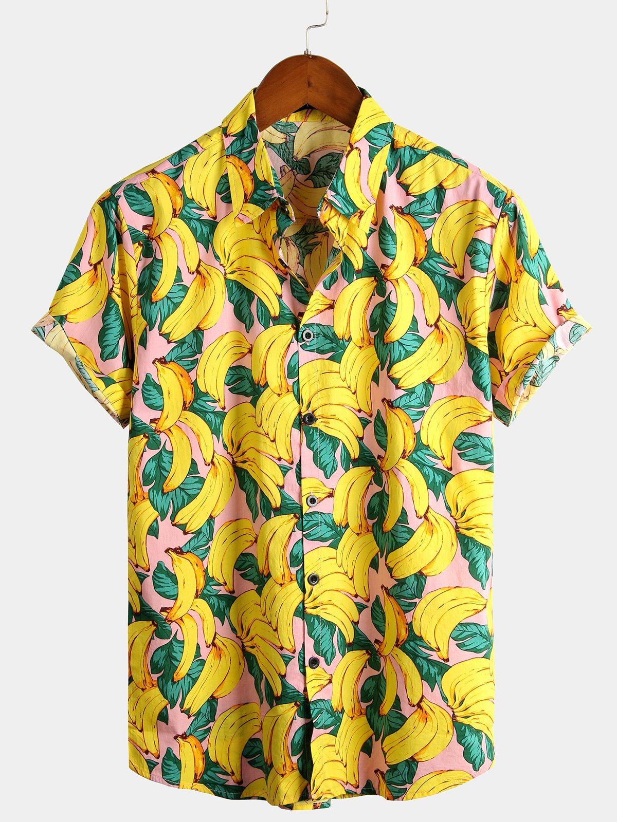 Herren Hawaii hemd mit Bananen Baumwoll