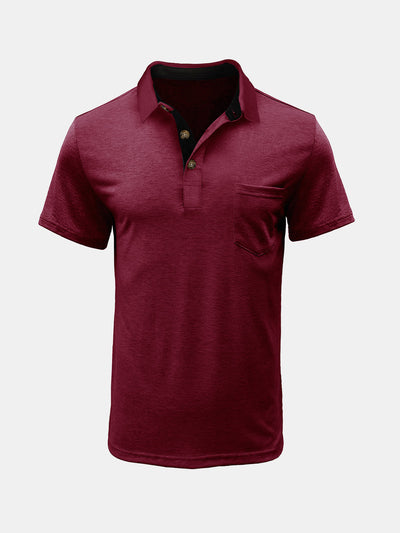 Herren Lässiges kurzärmliges Poloshirt