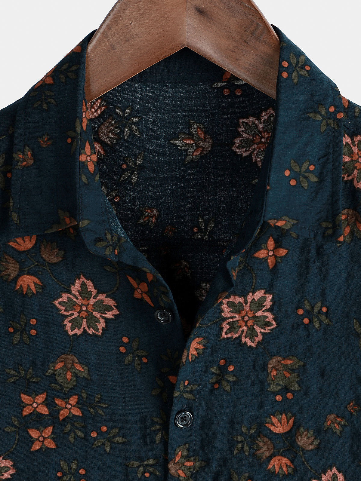 Camicia floreale vintage da uomo a maniche corte