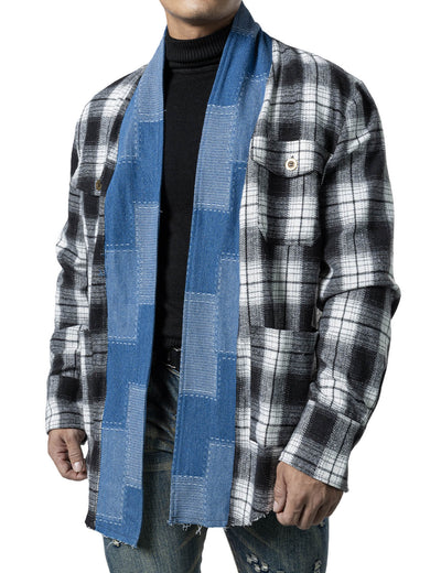 Herren Flanell Hemdjacke Langarm Jacken