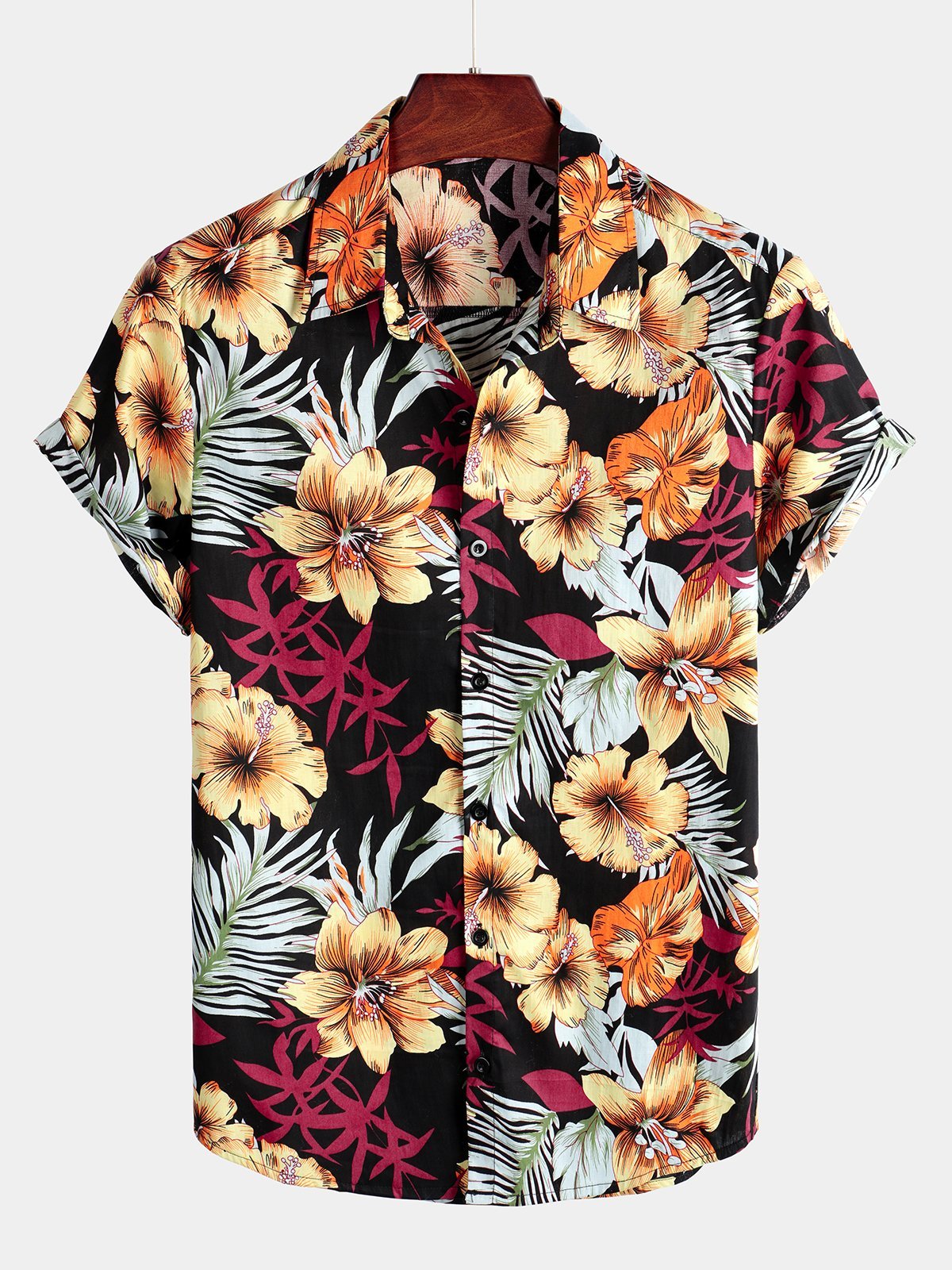 Herren Hawaiihemd mit Blumenmuster