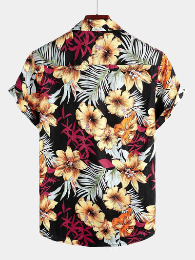 Herren Hawaiihemd mit Blumenmuster