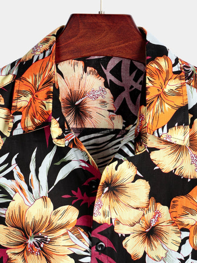 Herren Hawaiihemd mit Blumenmuster