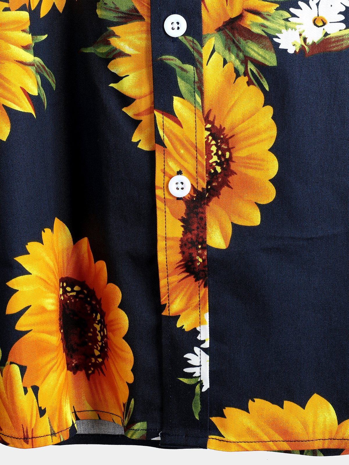 Herren Vintage Sunflower Kurzarmhemd