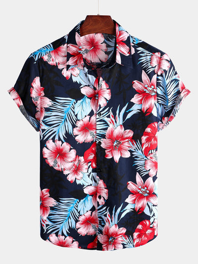 Herren Hawaiihemd mit Blumenmuster