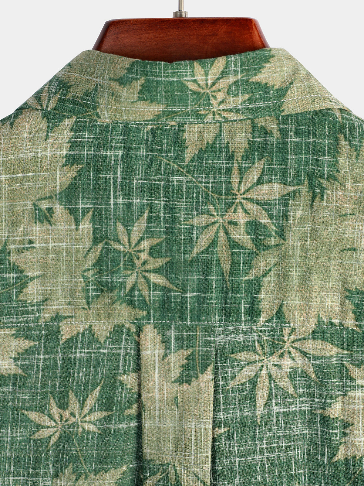 Herren Lässiges Hawaii Hemd Retro Kurzarmhemd Grün