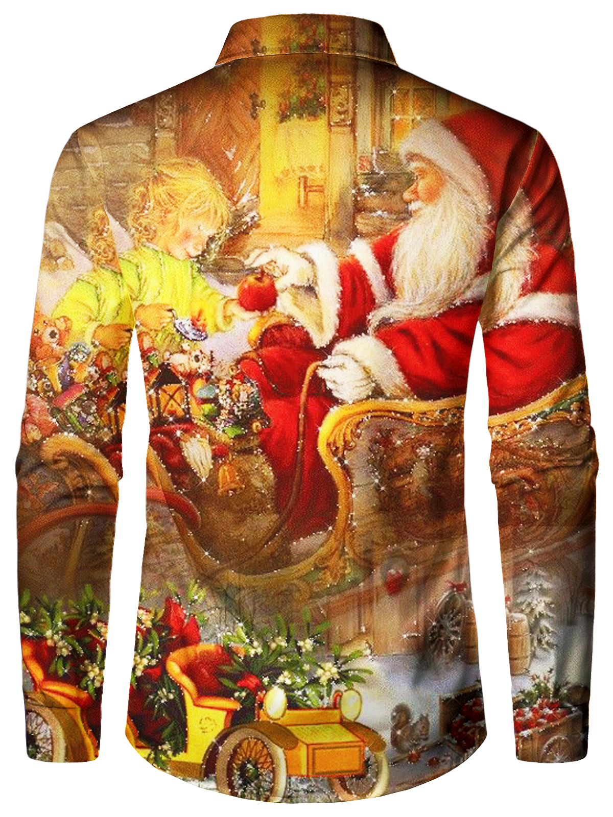 Herren Vintager Weihnachtsmann Weihnachtshemd