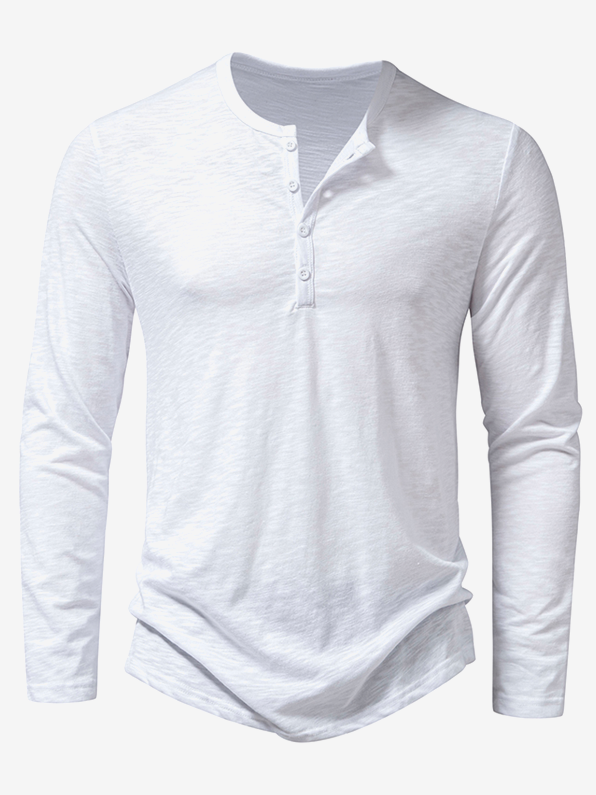 Herre T-shirt med Henley krave