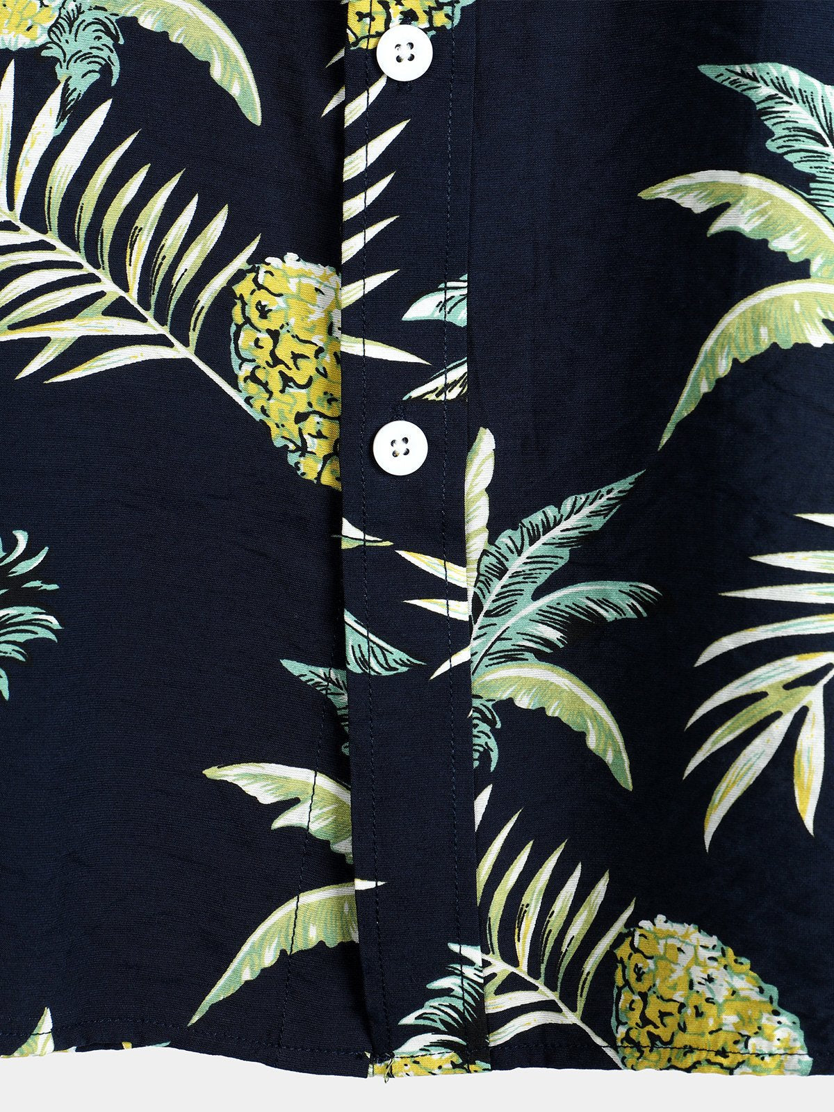 Camicia da uomo in cotone con frutti tropicali e ananas