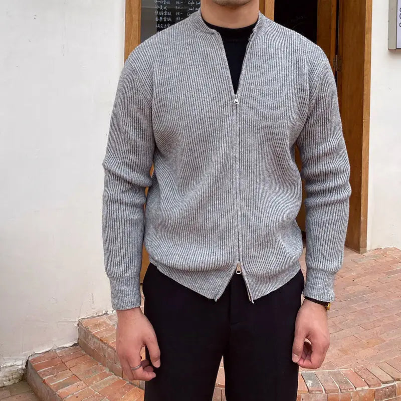 Maglione con zip OZI Grigio