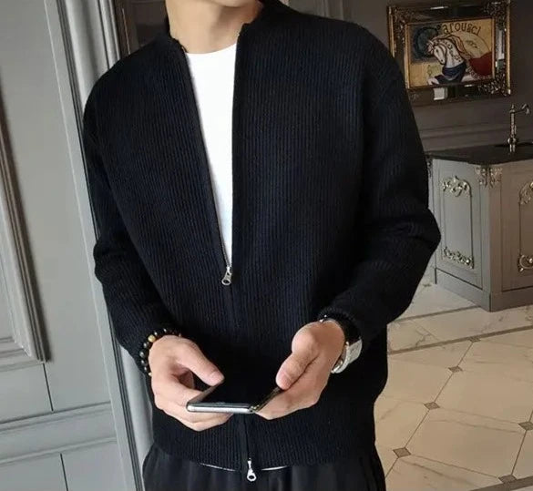 Maglione con zip OZI Nero