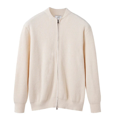 OZI Zip-Up Sweater Beige