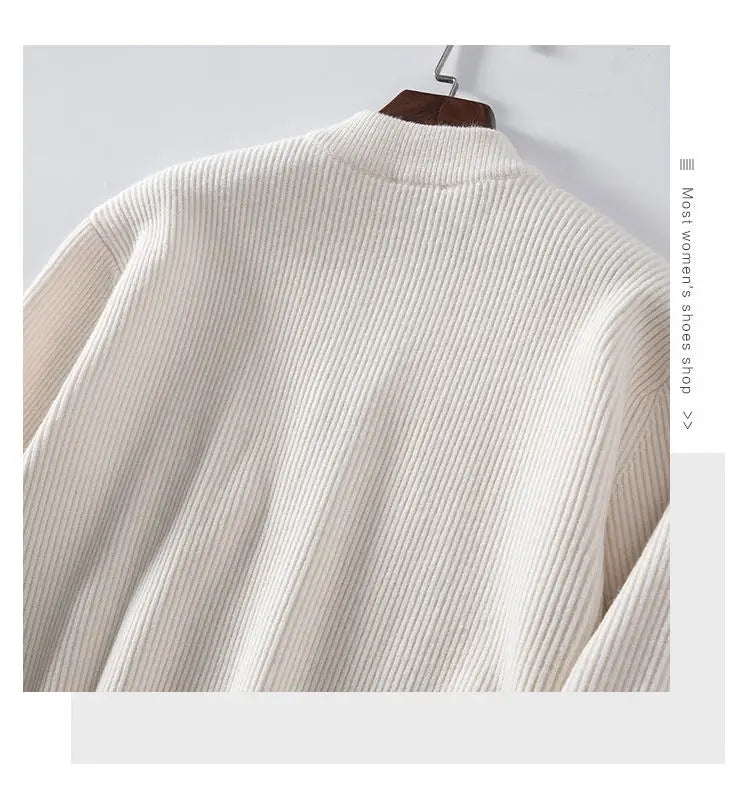 OZI Zip-Up Sweater Beige