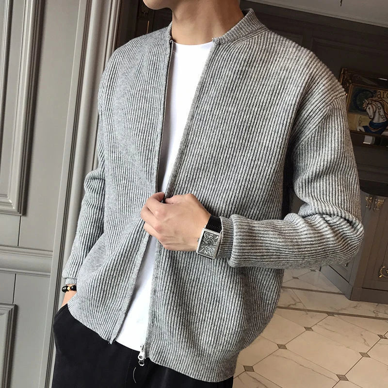 Maglione con zip OZI Grigio